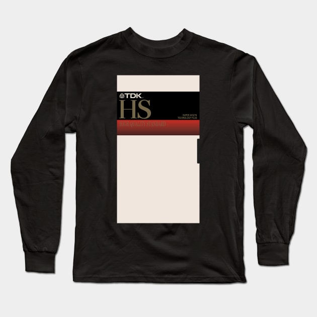 TDK HS VHS Long Sleeve T-Shirt by AtelierNab